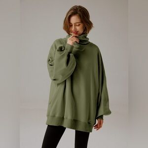 Olive Green Oversized Sweatshirt